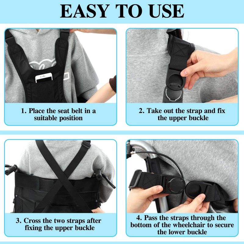 Wheelchair Seat Belt for Adults Wheelchair Harness Accessories Safety Belt