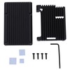 Motherboard Shell Box Black Aluminium Alloy Fit for RaspberryPi 3