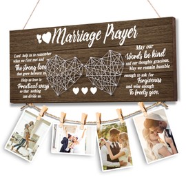 Wedding Gifts Bridal Shower Gifts for Bride and Groom Engagement Gifts for couple Anniversary Gifts Valentine‘s Day Present for Husband and Wife Newlywed Marriage Prayer Photo Holder