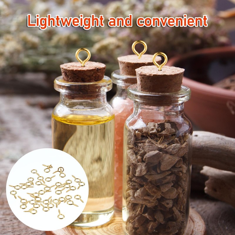 Pack of 600 Small Screw Hooks, Screw Eyelets, Eye Screw,