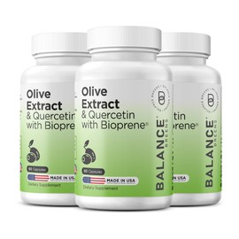 Balancebreens Olive Leaf Extract & Quercetin 400mg with Bioperine, 60 Capsules - Immunity Booster (Pack of 2)