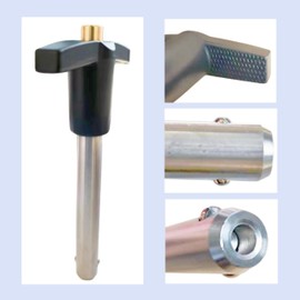 T-Handle Locking pin, 304 Stainless Steel Grip Push-Button Locking Quick-Release pin with Safety Rope (Φ1/4" x 1-37/64" (2Pcs))