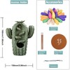 Cute Cactus Backflow Incense Burner, Green Ceramic Incense Holder Waterfall