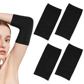 TIESOME 2 Pairs Forearm Tattoo Cover up Sleeve, Tattoo Cover up Compression Sleeves Arm Sleeves for Women Men(7.1 X 3.5inch) (Black)