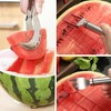 Generic New 2 pcs Set 2-in-1 Stainless Steel Fruit Cutter,