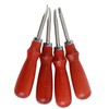 4pcs Leather Edger Professional Trimming Working Kit with Wooden Handle