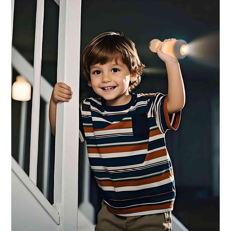 ShaArkMango Flashlight with Night Light for Kids Rechargeable LED Dimmable
