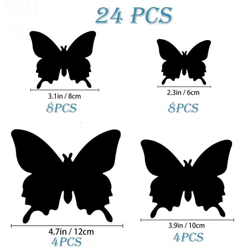 OPSEAM Butterfly Wall Decor 24/48 PCS, 3D Butterflies Stickers for
