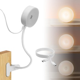 ALLINCOZY Clipable Sunrise Alarm Clock for Heavy Sleepers, Adjustable Sunlight Wake-Up Light with Music & White Noise, Gentle Gradual Brightening Lamp for Kids & Adults, for Bedroom, Travel or Dorm