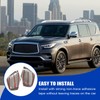 FZJDSD Rearview Mirror Guard Covers ABS Chrome Compatible with Infiniti
