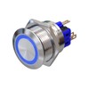 Metzler - Pressure Switch 25mm - LED Ring Lighting Blue