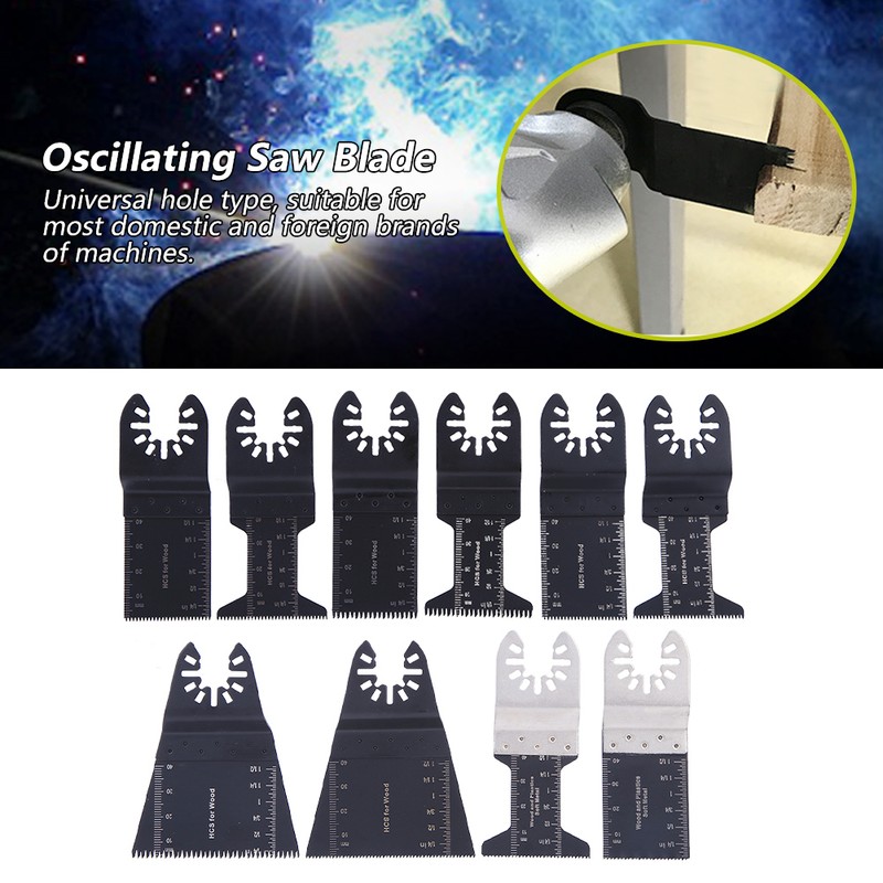 10Pcs Universal Saw Blade Oscillating Multi Tool High Carbon Steel
