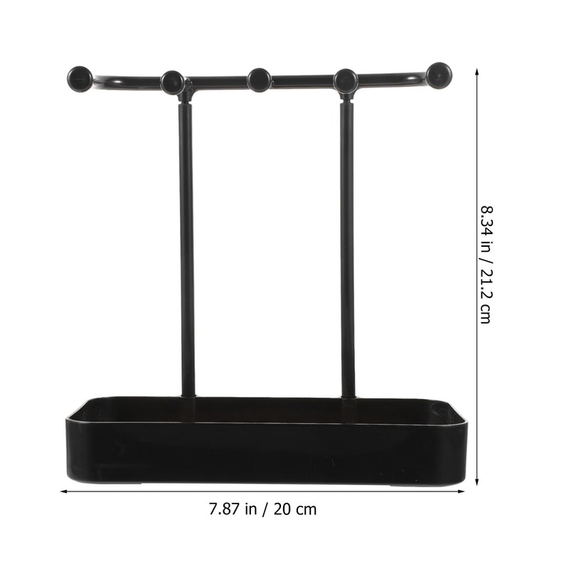 Cozellos Hanging Organizer-5 Hooks Jewelry Organizer Stand, Box Display with