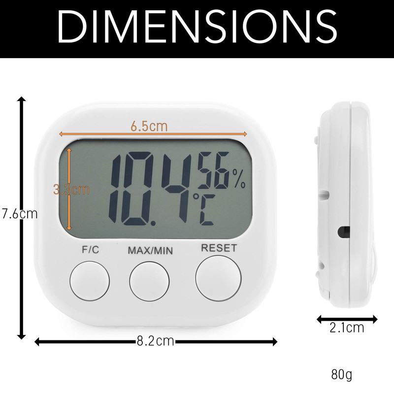 Takit Indoor Thermometer Hygrometer - High Accuracy - Digital Temperature