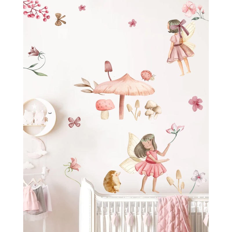 Fairy Angel Wall Sticker Flower Fairy Wall Decals Fairy Nursery