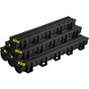 VEVOR Trench Drain System with Plastic Grate, 5.9x5.1-Inch HDPE Channel