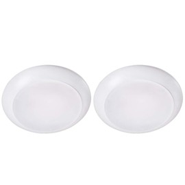 (Pack of 2) Topaz Lighting 70686, 6 h LED Surface Mount Disk Light, 1090 Lumens, SDL615940D-28, 15 Watt, High 90 CRI, Dimmable, White, 4000K Mounts to Mo andard 4 h J-Boxes, 2-Pack,white