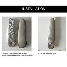 Funda de Cuero de Microfibra para Reposabrazos de Asiento para CRV 2007-2009, Duradera y Fácil de Instalar (negro)