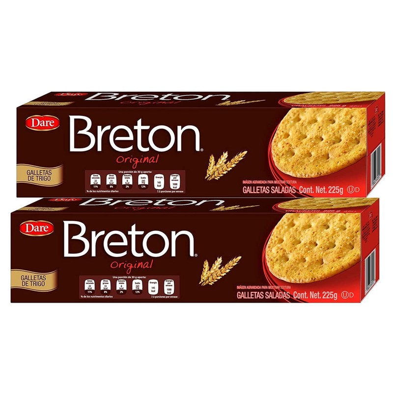 Breton - PAQUETE Breton, Galleta Dare 2 pzs de 225g