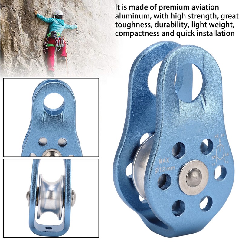 Climbing Single Pulley Al Mg Alloy Fixed Eye Single Rope