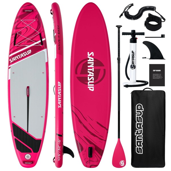 Santasup Stand Up Paddle Board Pink Inflatable Paddle Board for