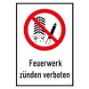 Daged T-267 Fireworks Light Prohibited Sticker 23 x 16 cm