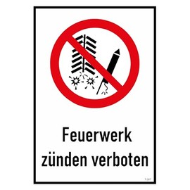 Daged T-267 Fireworks Light Prohibited Sticker 23 x 16 cm Sign Sticker