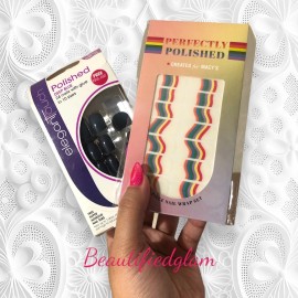 Created for Macy's 2PC NAIL POLISH RAINBOW Nail Wrap & DEEP BLUE NAILS NEW