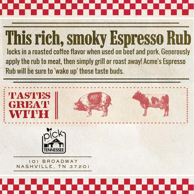 ACME Feed & Seed Espresso Spice Rub – 12 oz