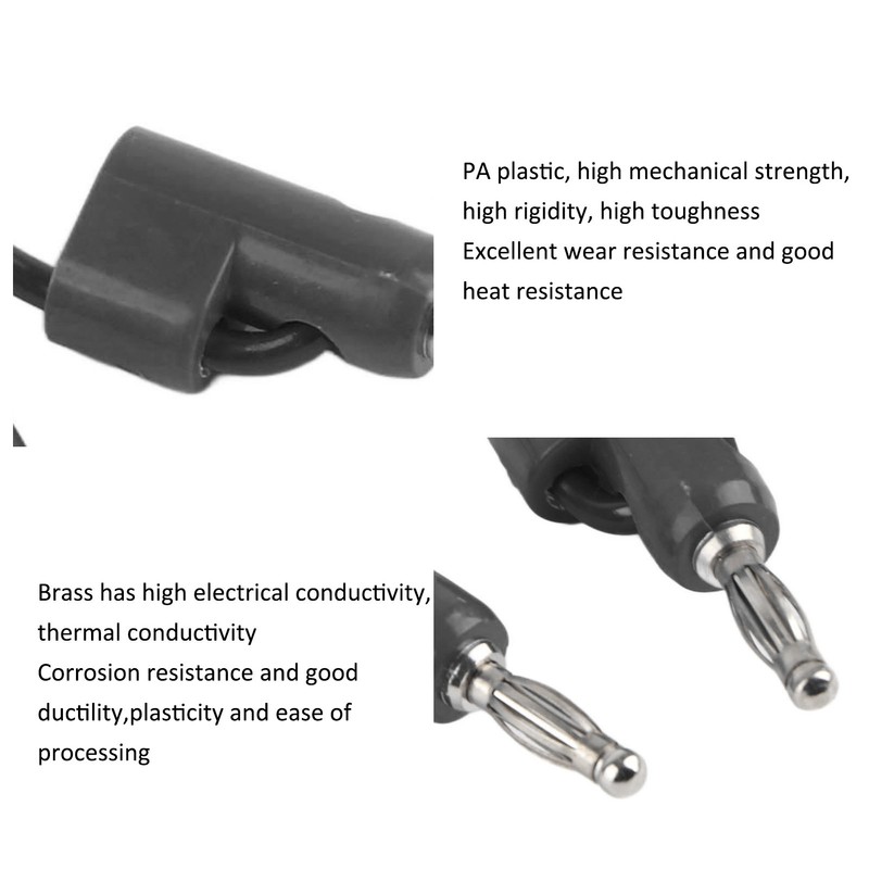 10 Set Banana Plug Test Leads Male to Male Brass