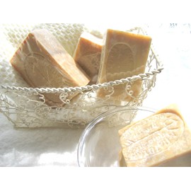 PATOUNIS Greek Handmade Olive Soap, Pure White, 3.5 oz (100 g)