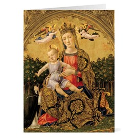 Religious Christmas Cards 15 Boxed with Envelopes, Christian Holiday Cards to Send Happy Christmas Greetings, Madonna and Child with Angels, Metropolitan Museum of Art