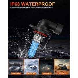 FZPJJNB Fits for GMC ACADIA (2013-2019) 9012/HIR2 High/Low Beam High Performance Halogen Headlight Bulbs, 300% Brightness Plug-n-Play Light Bulbs, IP68 Waterproof, 5500K White Light, 2P