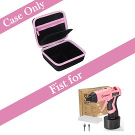 worfty Storage Case for GoGonova Cordless Glue Gun, Hard Waterproof Carrying Case for GoGonova 15s Fast Preheating 2Ah 4V Cordless Hot Glue Gun with Glue Gun Sticks Pocket, Pink, Case Only (Pink)