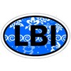 CafePress LBI Oval New Oval Sticker Car Bumper Sticker