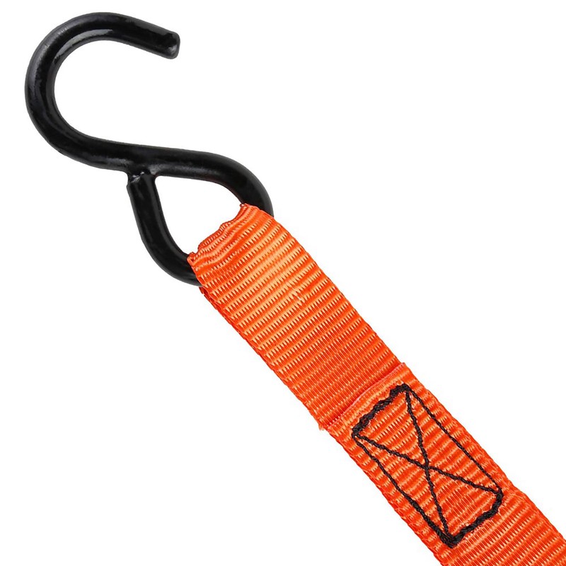 BLACK+DECKER BD1005 Black/Orange 1" x 10' Ratchet Tie Down Straps