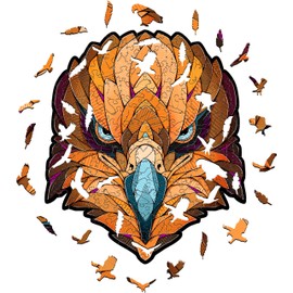 Eco-Wood-Art Wooden Puzzle - Eagle S | Majestic Bird Jigsaw Puzzle for Adults | 3D Eagle Decor | 120 Intricate Pieces | Eco-Friendly Home Decor Gift