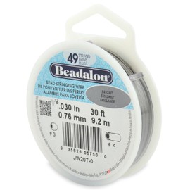 0.030" Bright 49 Strand Beadalon WIre (30ft)