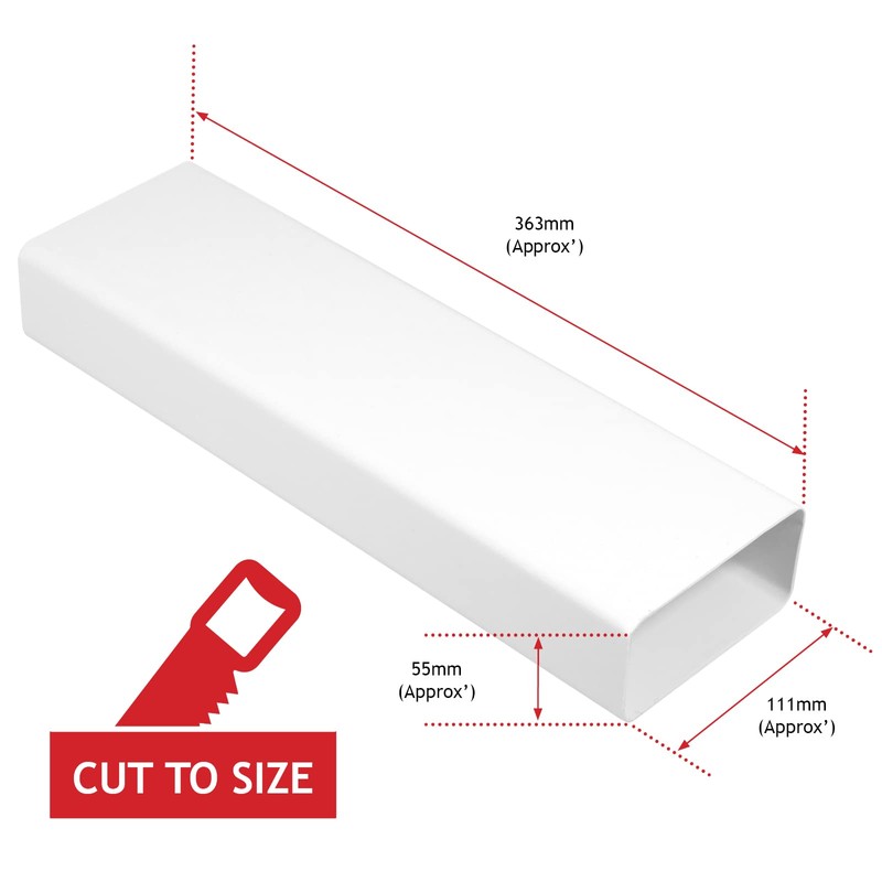 Spares2go External Wall Vent Cowl Kit for Indesit Vented Tumble