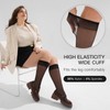 Yilanmy Plus Size Knee High Socks for Women Nylon Sheer