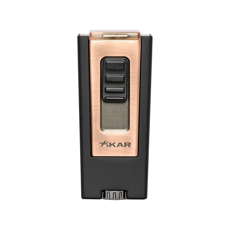 Xikar Trezo Lighter, Inline Triple Jet Flame, Piezo Ignition, Protective