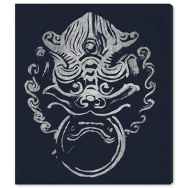 The Oliver Gal Artist Co. World and Countries Wall Art Canvas Prints 'Julianne Taylor-Ancient Doorknob Silver' Home Décor, 30" x 36", Black, Gray