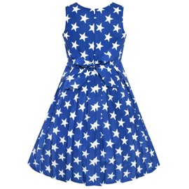 Girls Dress American Flag National Day Party Dress Size 10