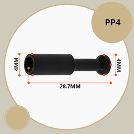 Bwintech 20 Pcs 4mm Tubing OD Push to Connect Pneumatic PBT Resin Plug Fitting (PP4)