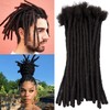 Dreadlock Extensions 12 Inch 30 Strands Human Hair Afro Kinky Dreadlock Extensions for Men / Women Can Be Dyed and Bleached Afro Kinkys Bulk Loc Extensions with Needle and Comb (12 inch, 1B)