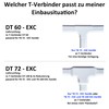 T-Verbinder für Kanal TB 72 EXC aus dem Kanalsystem 72