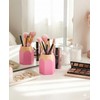 SPHTOEO Cute Pencil Shaped Pen Holder for Desk - Fun