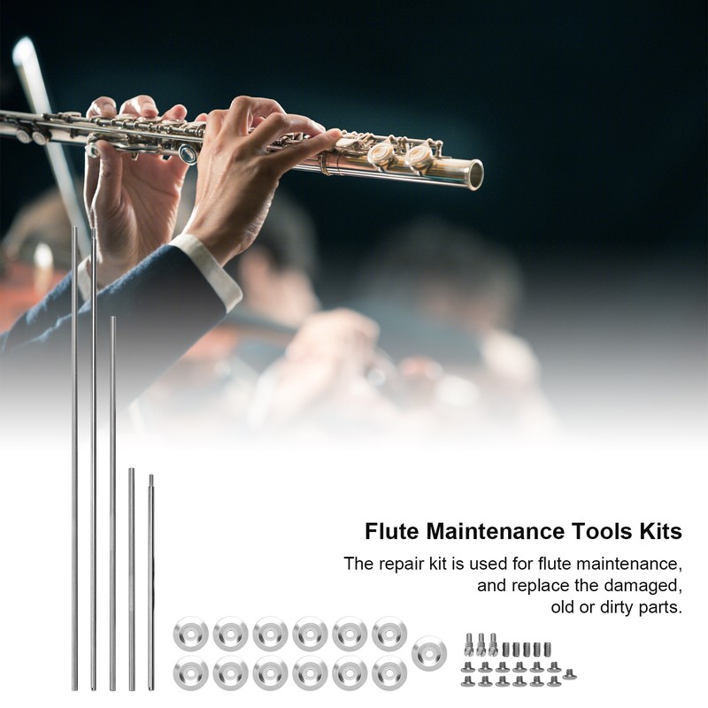 Flute Repair Kit DIY Maintenance Care Tools Screws Gasket Instrument