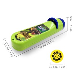 Pup Go Dinosaur Torch and Projector with 3 Discs 24 Images, Dinosaur Toys for Boys, Cool Kids Torch, Dinasour Gifts Ideas Present for Toddler and Age 3 4 5 6 7 Year Old Children(Dino)