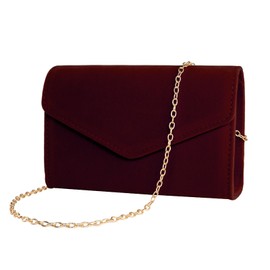 CurvChic Clutch Purses for Women Evening Bag Faux Suede Formal Party Wedding Cocktail Prom
